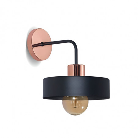 APLIQUE BASE Ø10 C/ BRAZO 1L PANTALLA Ø20CM NG-COBRE SAN JUSTO 3008-52 -