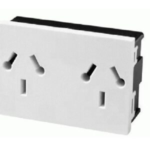 MODULO TOMA DOBLE NORMALIZADO NEGRO JELUZ PLATINUM 80028 -