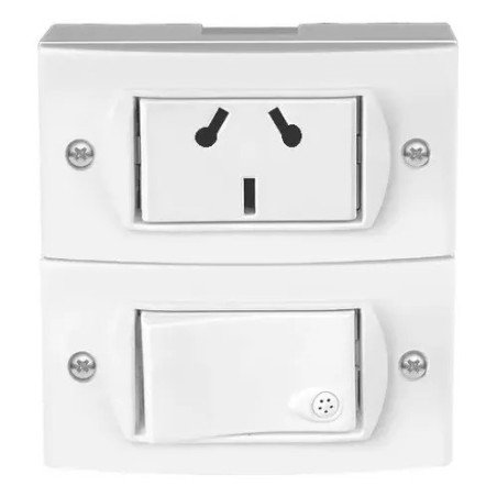 LLAVE ARMADA 1 TOMA TEL. SPOT BLANCO SE-717 -